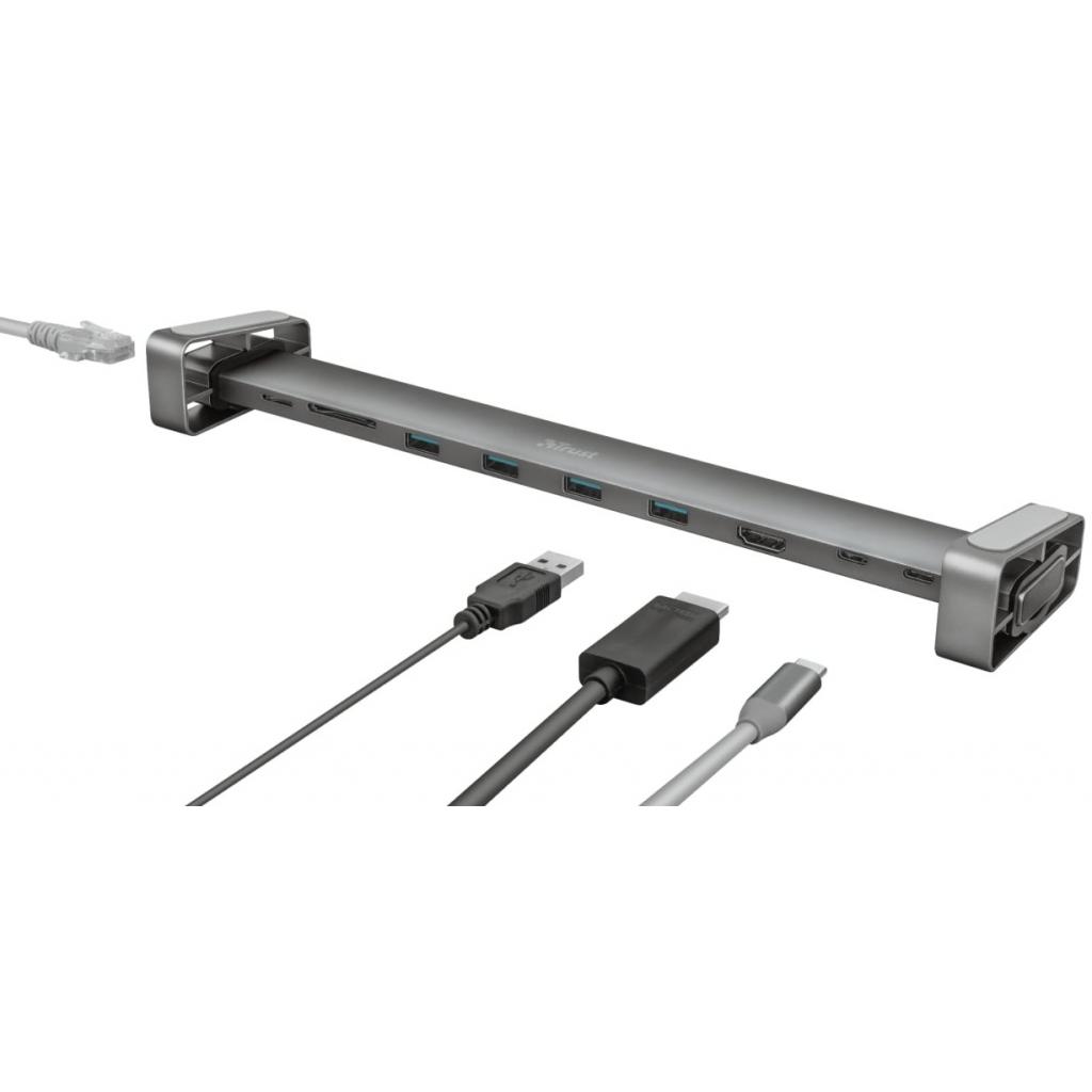 Концентратор Trust Dalyx Aluminium 10-in-1 USB-C Multi-port Dock (23417_TRUST) изображение 2