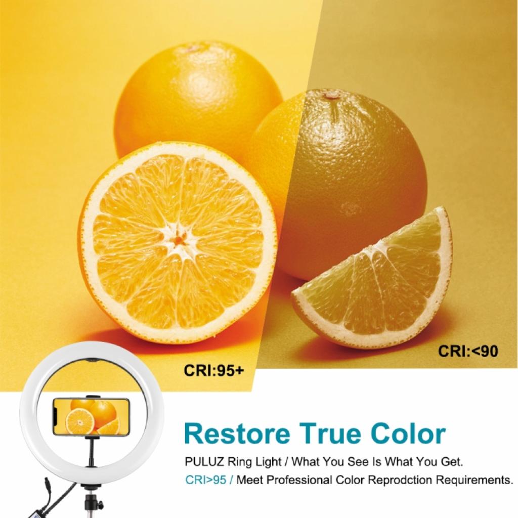 Набір блогера Puluz Ring USB RGBW LED lamp PKT3055B 10.2" + tripod 1.65 м (PKT3055B) зображення 8
