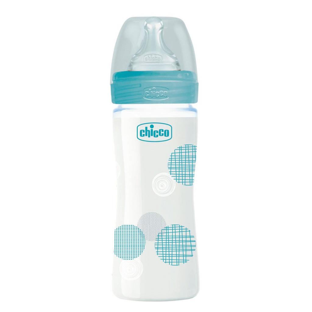 Бутылочка для кормления Chicco пластиковая Well-being Physio Colors с силик. соской 0м+ 240 (28721.20) изображение 3