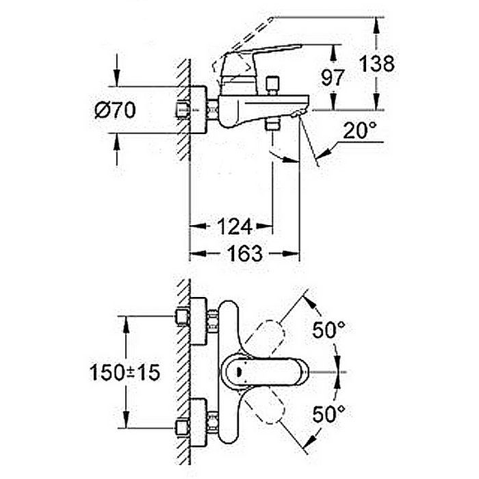 Змішувач Grohe Eurosmart Cosmopolitan (32831000) зображення 4