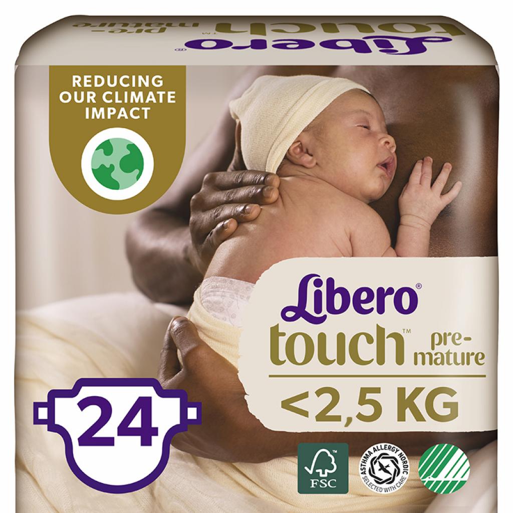 Підгузки Libero Touch Prema от 0 до 2.5 кг 24 шт (7322541069999)