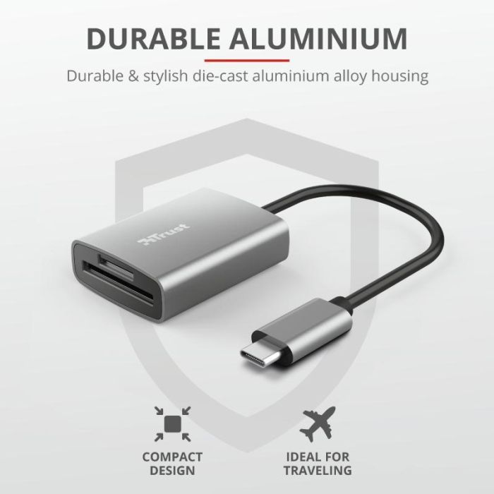 Считыватель флеш-карт Trust DALYX FAST USB-C ALUMINIUM (24136_TRUST) изображение 8