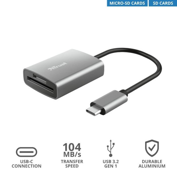 Считыватель флеш-карт Trust DALYX FAST USB-C ALUMINIUM (24136_TRUST) изображение 9