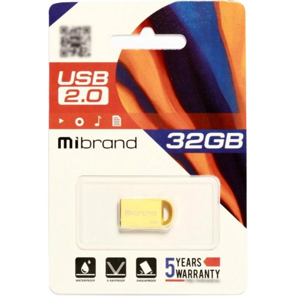 USB флеш накопичувач Mibrand 32GB lynx Gold USB 2.0 (MI2.0/LY32M2G) зображення 2