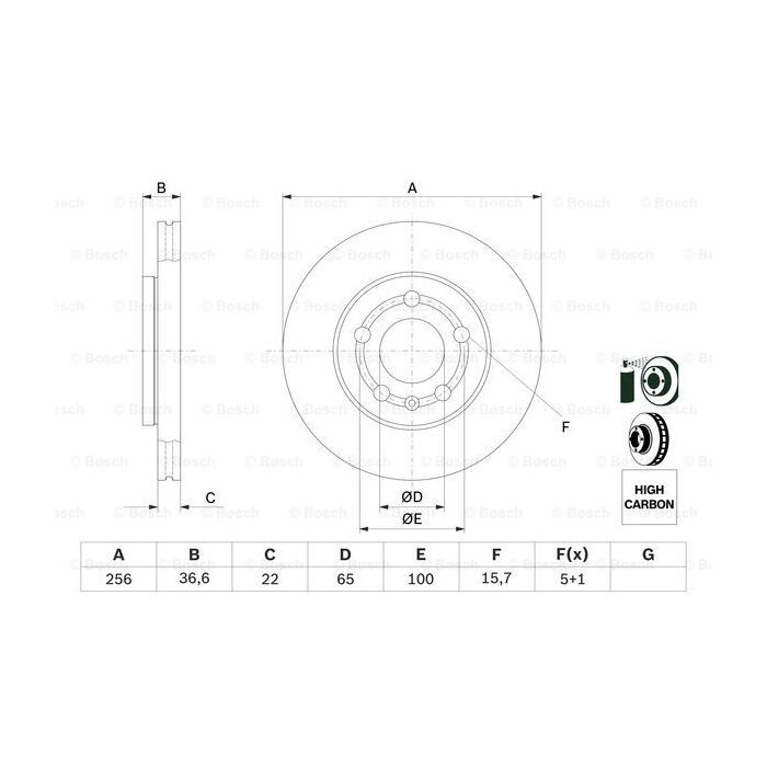 Гальмівний диск Bosch 0 986 478 853 зображення 5