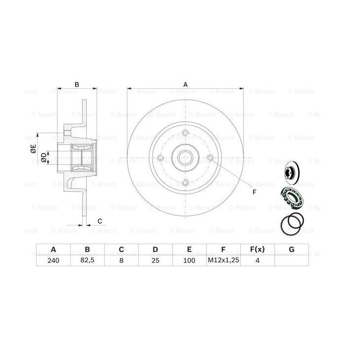 Гальмівний диск Bosch 0 986 479 278 зображення 5
