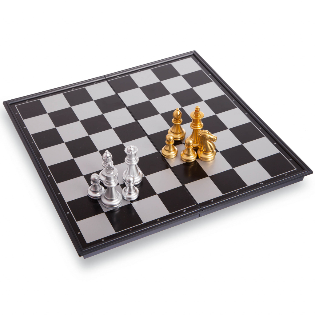 Настольная игра Voltronic Шахматы на магните U3, средние, Gold/Silver (3810A) изображение 2