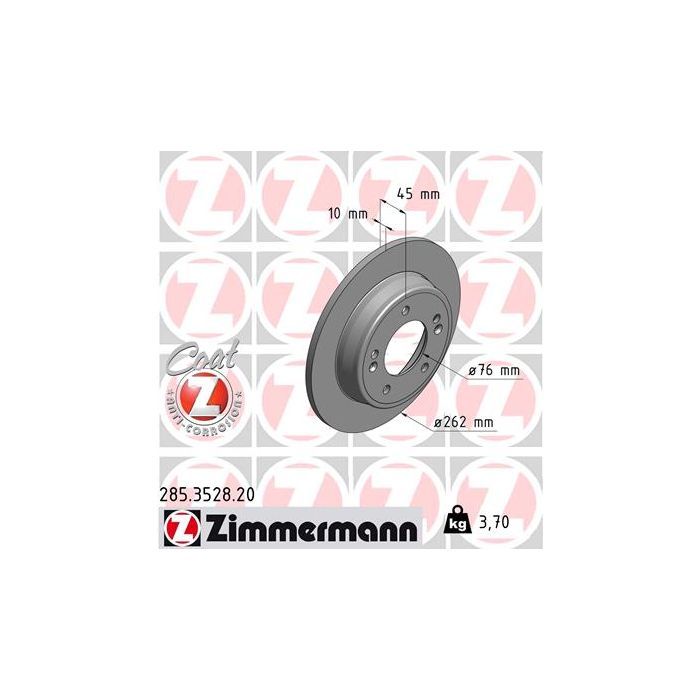 Тормозной диск ZIMMERMANN 285.3528.20