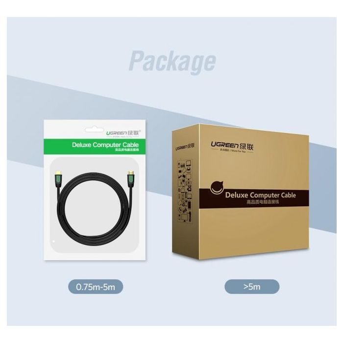 Кабель мультимедійний HDMI M to HDMI M 1.0m black Ugreen (10115) зображення 8