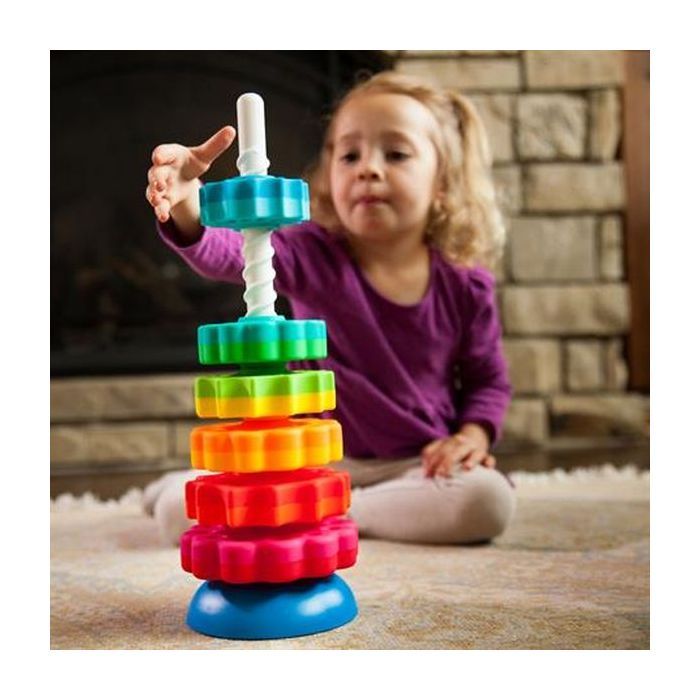 Розвиваюча іграшка Fat Brain Toys Пірамідка гвинтова тактильна SpinAgain (F110ML) зображення 7