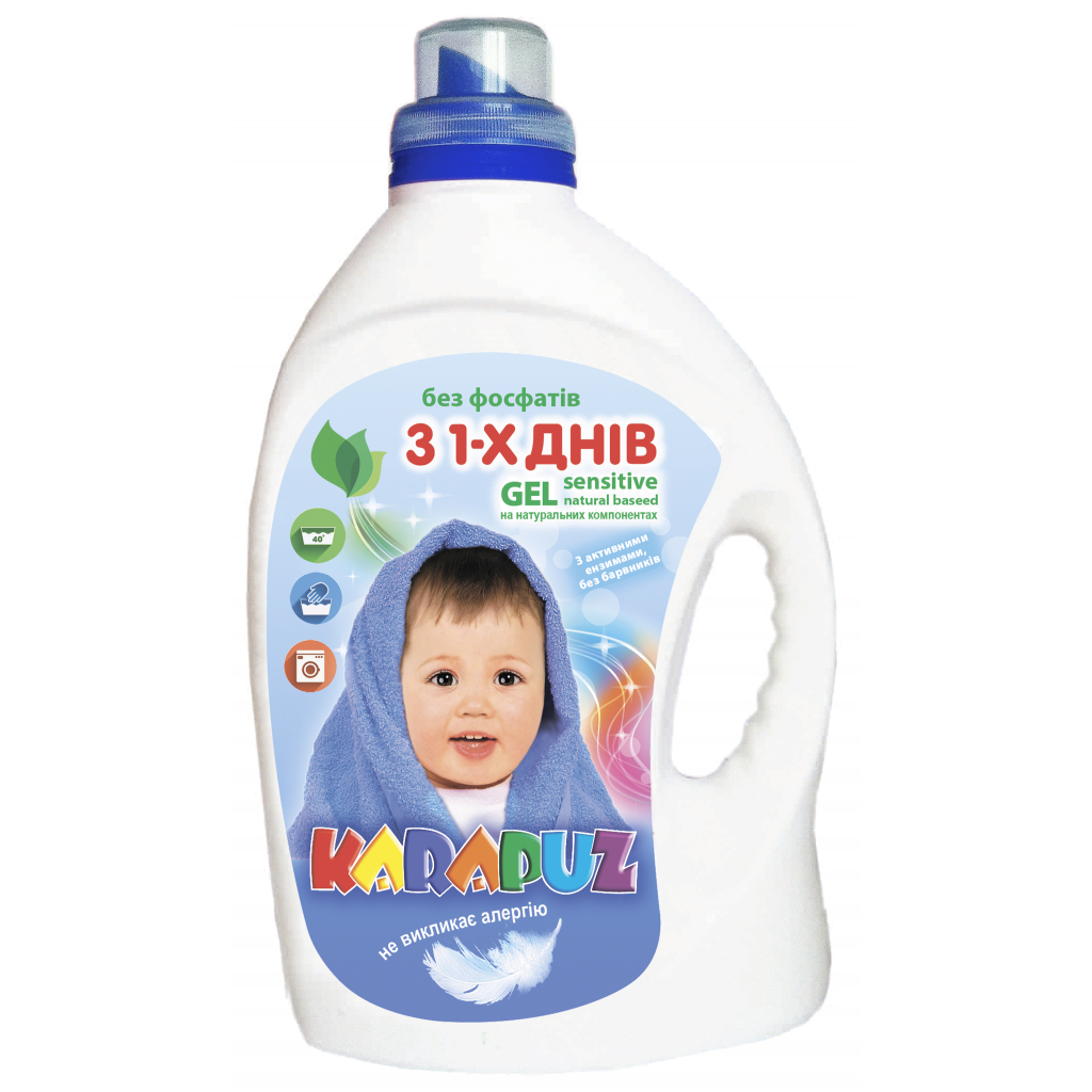 Гель для прання Карапуз Sensitive для дитячої білизни 1.5 л (4820049381856)