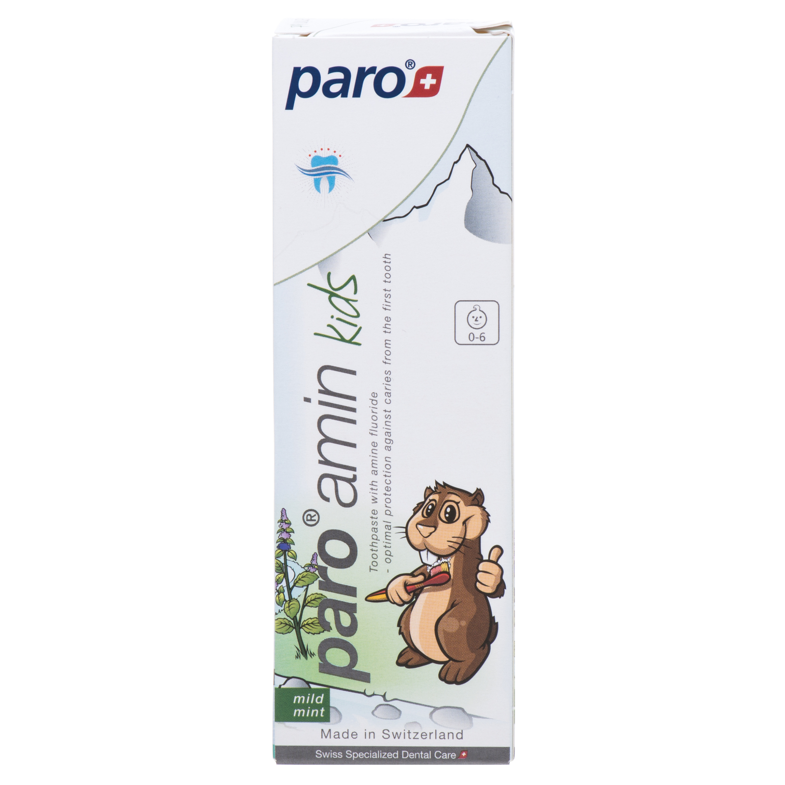 Дитяча зубна паста Paro Swiss amin kids на основі амінофториду 500 ppm 75 мл (7610458026670) зображення 2