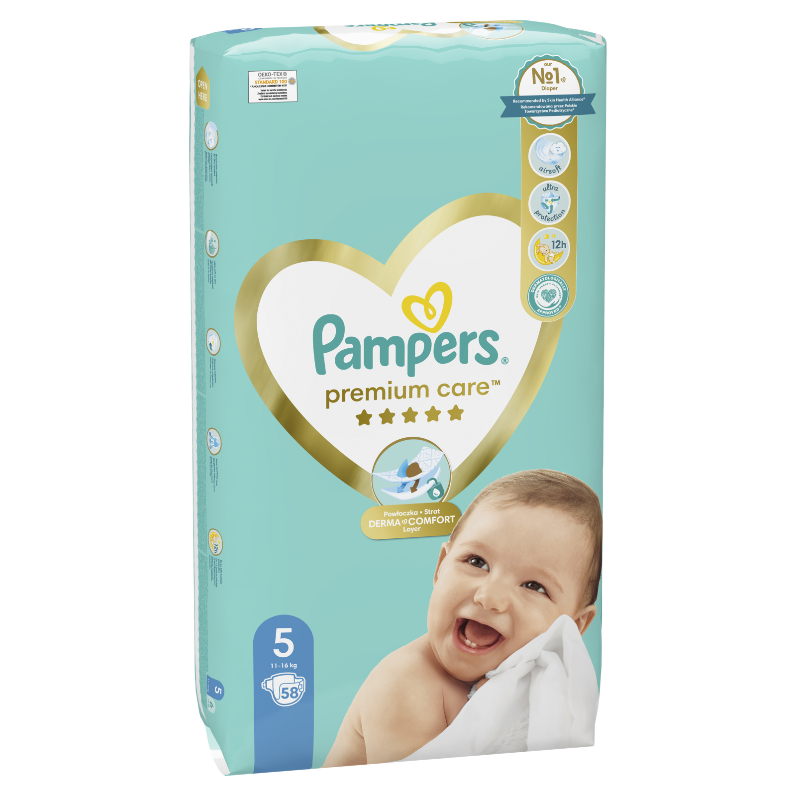 Підгузки Pampers Premium Care Junior Розмір 5 (11-16 кг) 58 шт (8001841104997) зображення 3