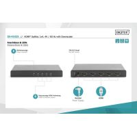 Сплиттер Digitus HDMI (INx1 - OUTx4), 4K, black (DS-45325) изображение 6