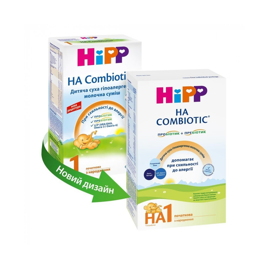 Дитяча суміш HiPP 1 Гіпоалергенна HA Combiotic початкова 350 г (9062300130376) зображення 2