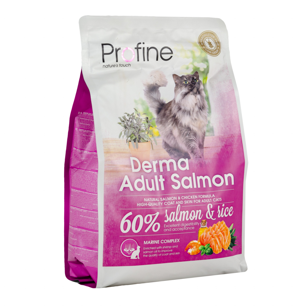 Сухой корм для кошек Profine Cat Derma с лососем и рисом 2 кг (8595602517763)
