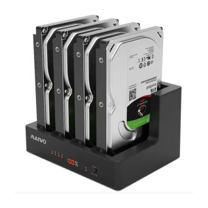 Док-станция для накопителей Maiwo 4*HDD 2,5"/3,5" SATA/SSD USB3.0 (K3094A)