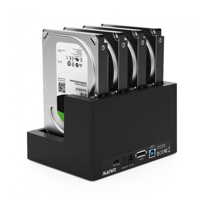 Док-станция для накопителей Maiwo 4*HDD 2,5"/3,5" SATA/SSD USB3.0 (K3094A) изображение 6