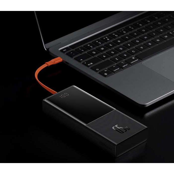 Батарея универсальная Baseus 20000mAh, PD/65W, QC/3.0, USB-C, 2*USB-A (PPJL000001) изображение 5