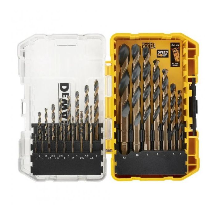 Набор сверл DeWALT по металлу Black&Gold HSS-G, 23 шт, кейс Tough Case (DT70729) изображение 2