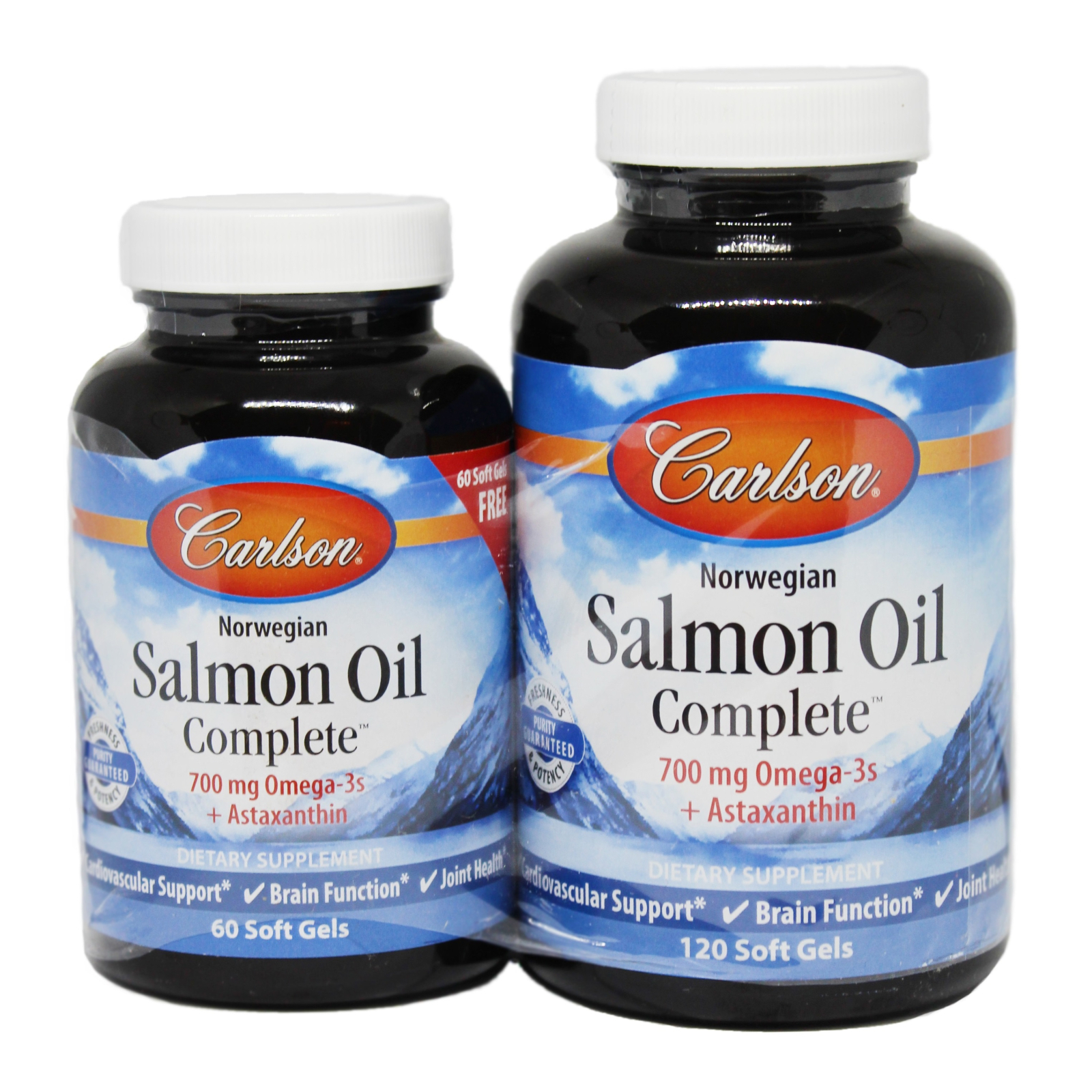 Жирные кислоты Carlson Лососевый Жир, Salmon Oil Complete, 120+60 желатиновых капс (CAR-18340)
