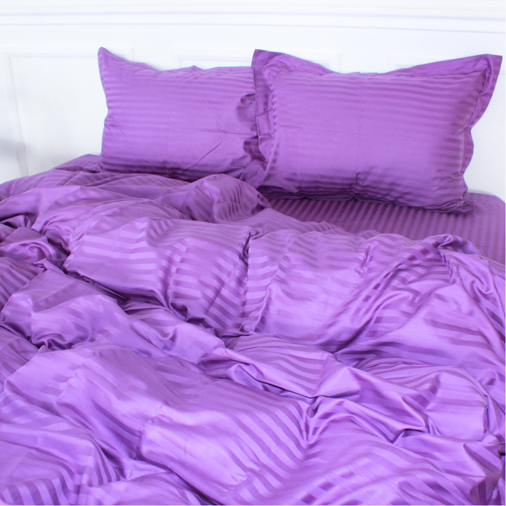 Постельное белье MirSon Satin Stripe 30-0009 Purple 110х140 детский (2200005246139) изображение 2