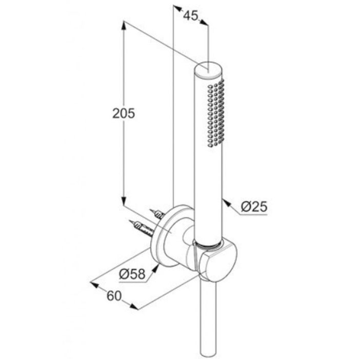 Душевой гарнитур KLUDI NOVA FONTE PURISTIC (208503915) изображение 2