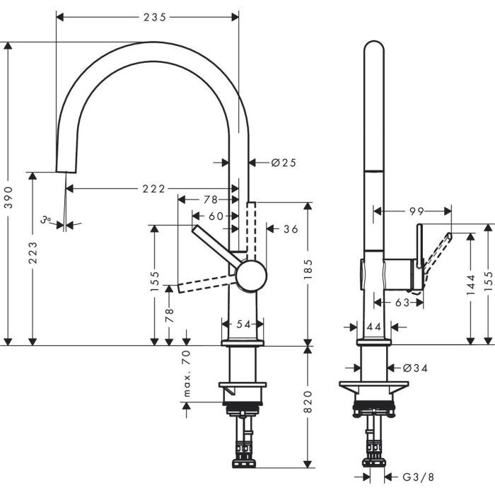 Змішувач Hansgrohe Talis M54 (72804670) зображення 2