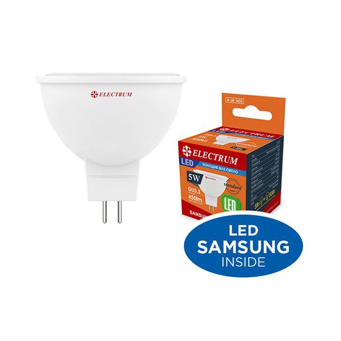 Лампочка Electrum MR16 5W PA LR-10 GU5.3 4000K (A-LR-1433)