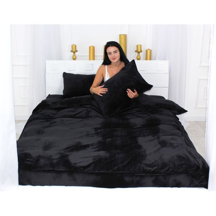 Постільна білизна MirSon Велюр Winter Frost 28-0007 Black Velvet Двоспальний (2200004000428)
