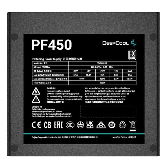 Блок питания Deepcool 450W PF450 (R-PF450D-HA0B-EU) изображение 3