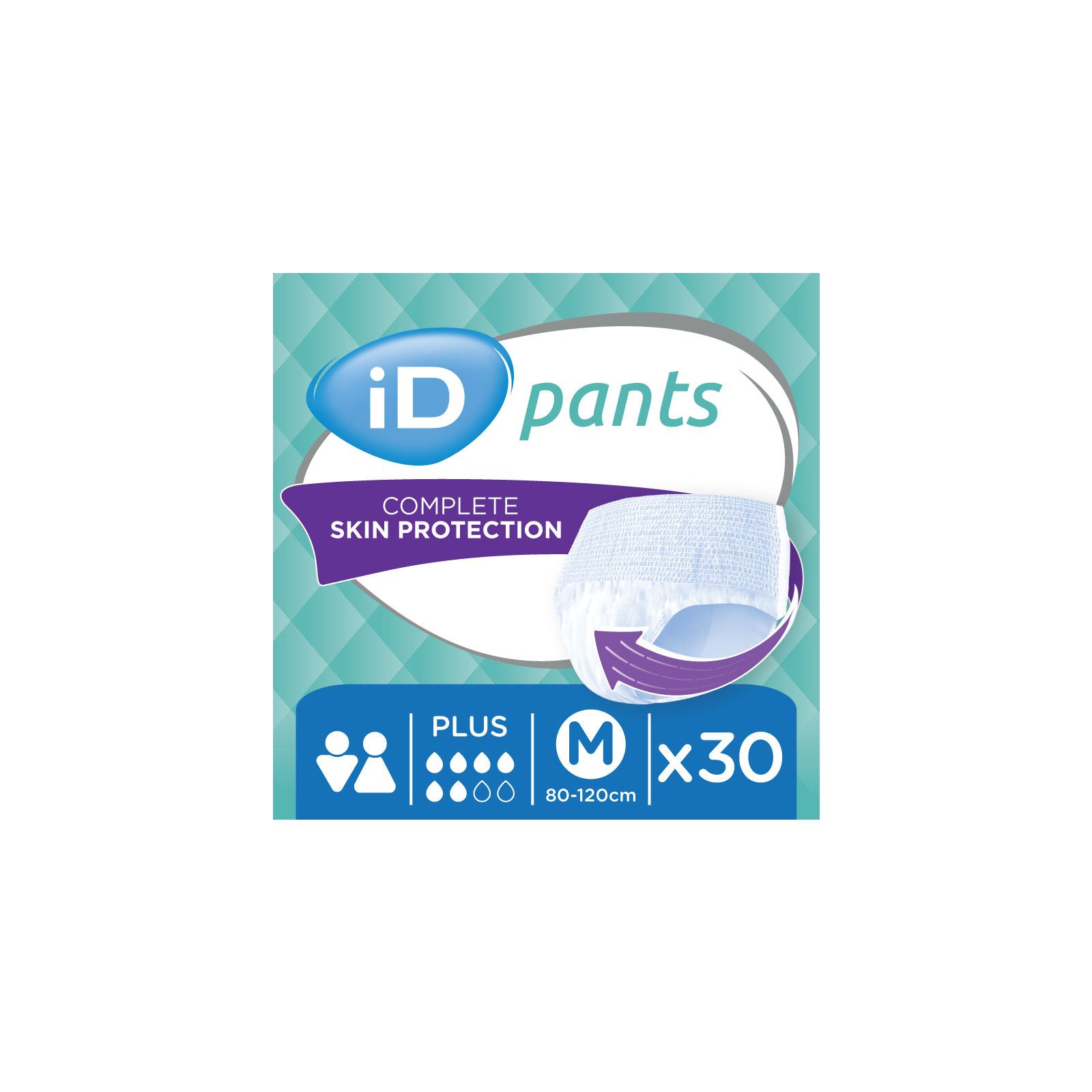 Подгузники для взрослых ID Diapers-Pants for adults D Plus M 30 шт (730211923)