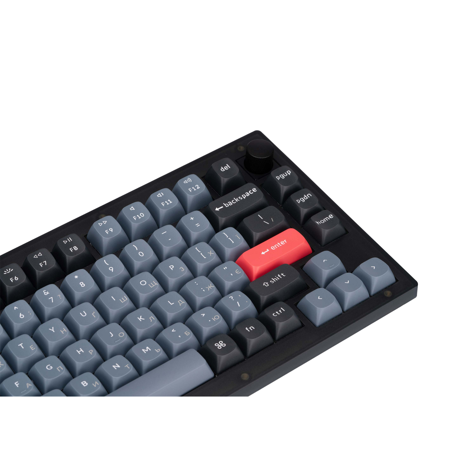 Клавіатура Keychron V1 84 Key QMK Gateron G PRO Blue Hot-Swap RGB Knob Frosted Black (V1C2_KEYCHRON) зображення 7