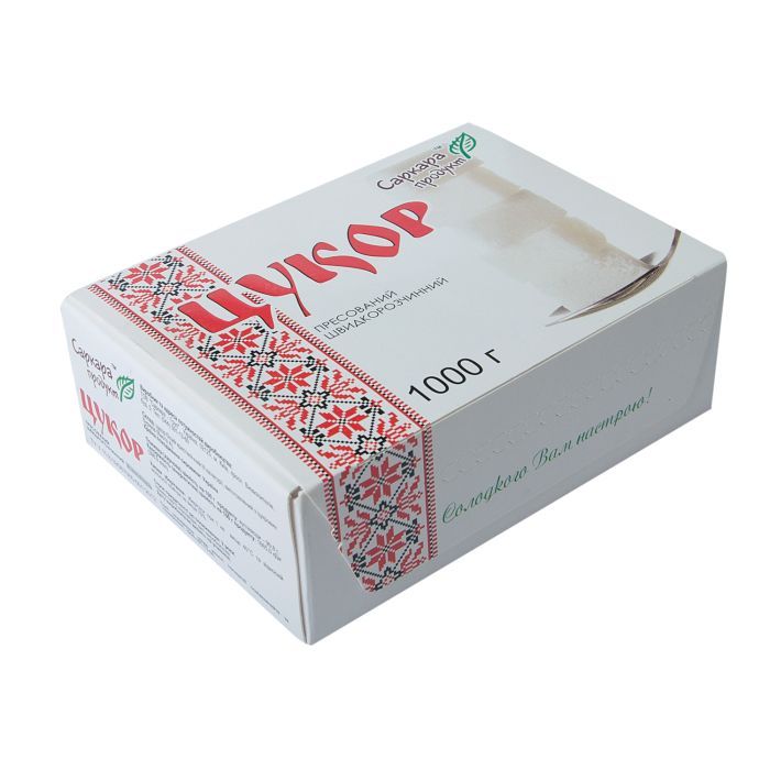 Цукор Саркара продукт швидкорозчинний у формі кубика 1 кг (коробка) (15004)