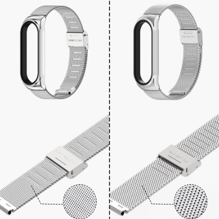 Ремешок для фитнес браслета BeCover Metal для Xiaomi Mi Smart Band 7 Silver (707494) изображение 2
