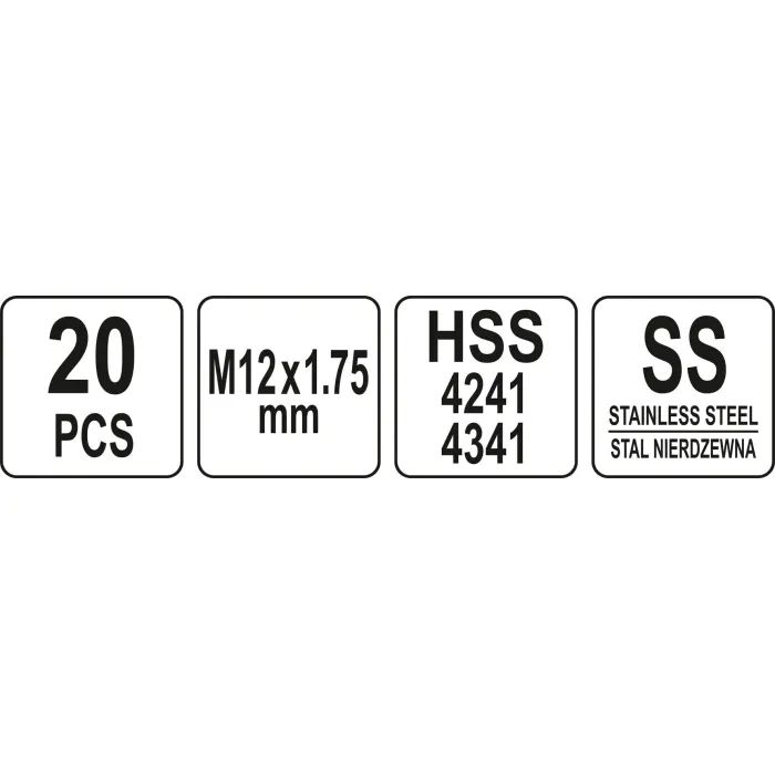 Набор инструментов Yato для ремонта резьбы M12x1,75 (YT-17635) изображение 4