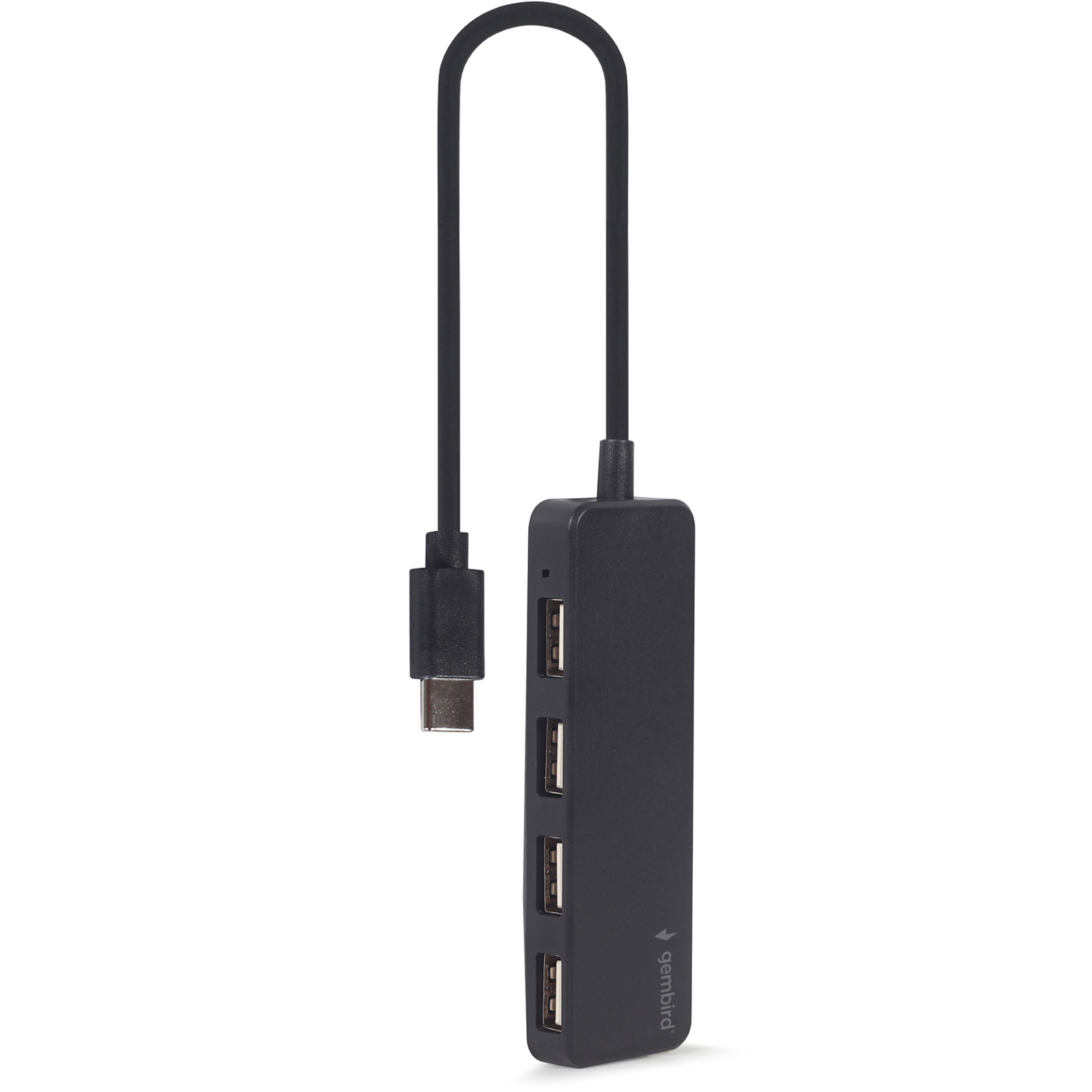 Концентратор Gembird USB-C 4 ports USB 2.0 black (UHB-CM-U2P4-01) изображение 2