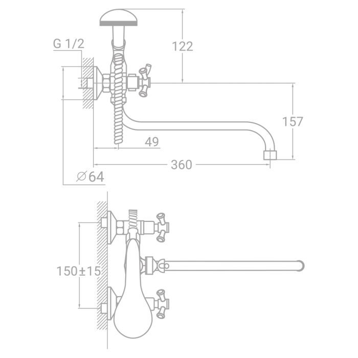 Смеситель TAU VN-5C460C (9885220) изображение 2