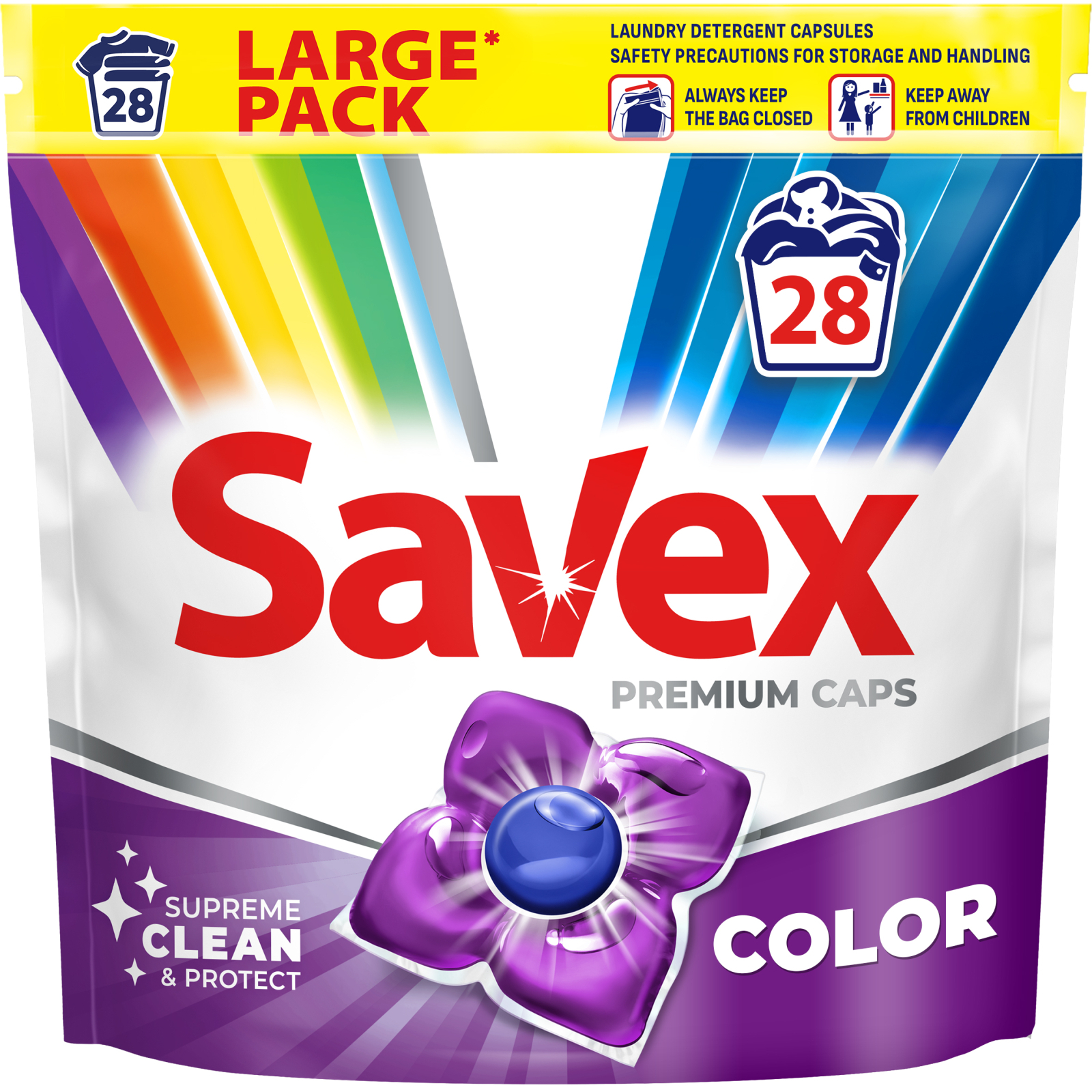 Капсулы для стирки Savex Super Caps Color 28 шт. (3800024046889)
