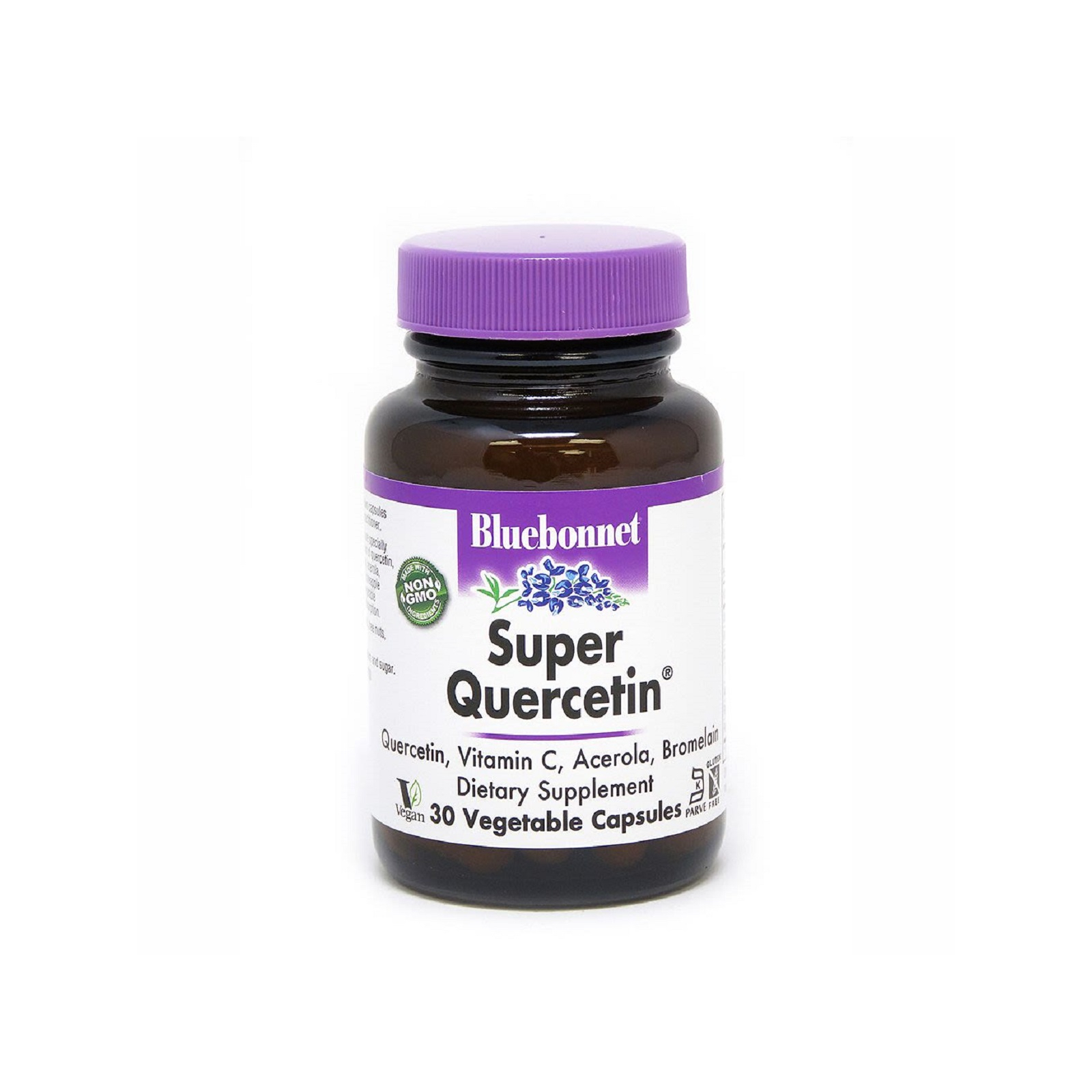 Антиоксидант Bluebonnet Nutrition Кверцетин, Super Quercetin, 30 вегетарианских капсул (BLB-00550)