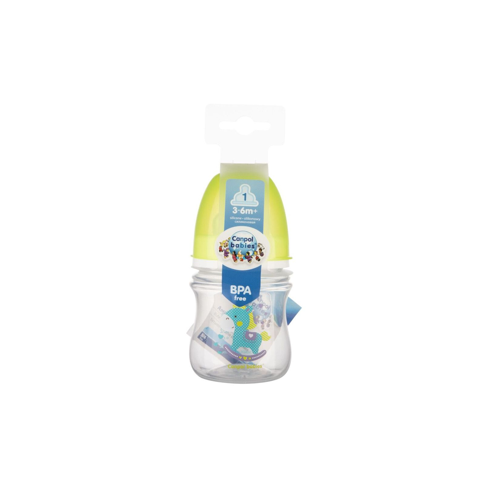 Пляшечка для годування Canpol babies Easystart Кольорові звірята 240 мл Бірюзова (35/206) зображення 3