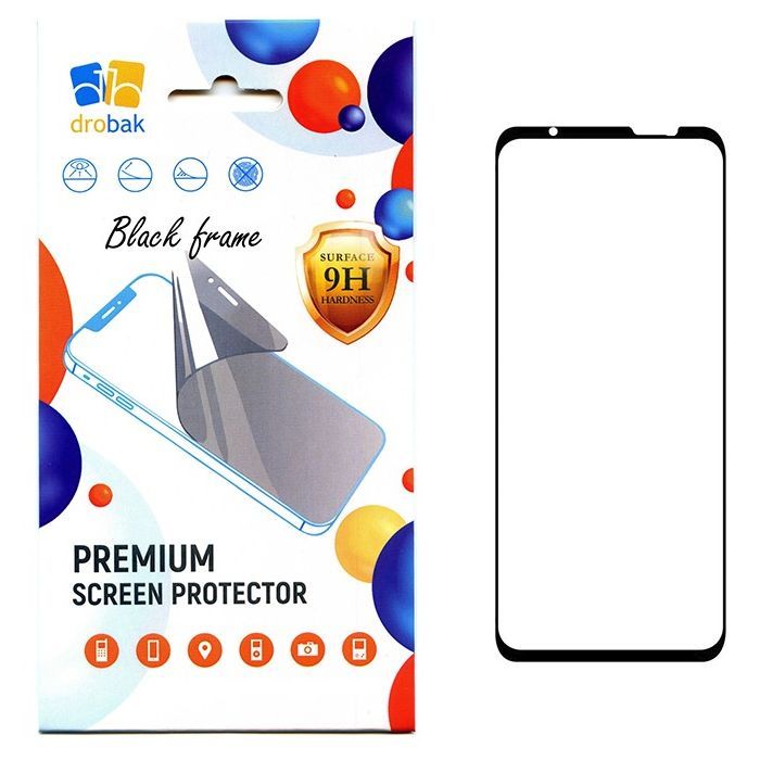 Скло захисне Drobak Asus Rog Phone 6 Black Frame A+ (717166)