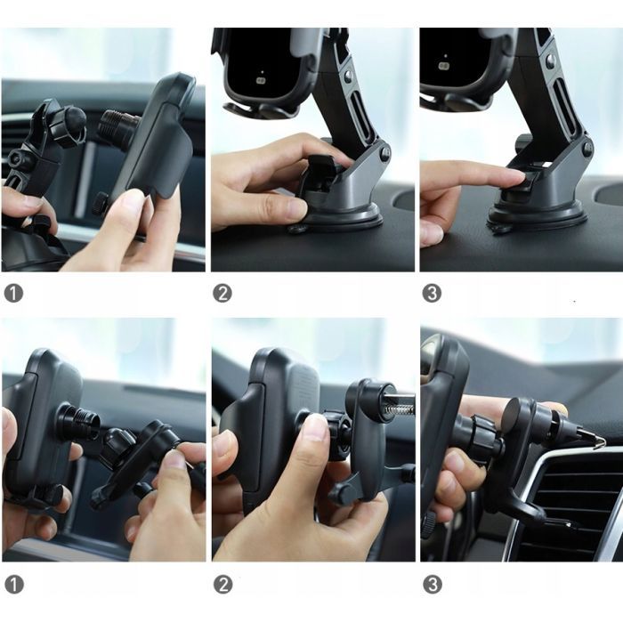 Универсальный автодержатель Baseus Light Electric Holder Black (WXHW03-01) изображение 5