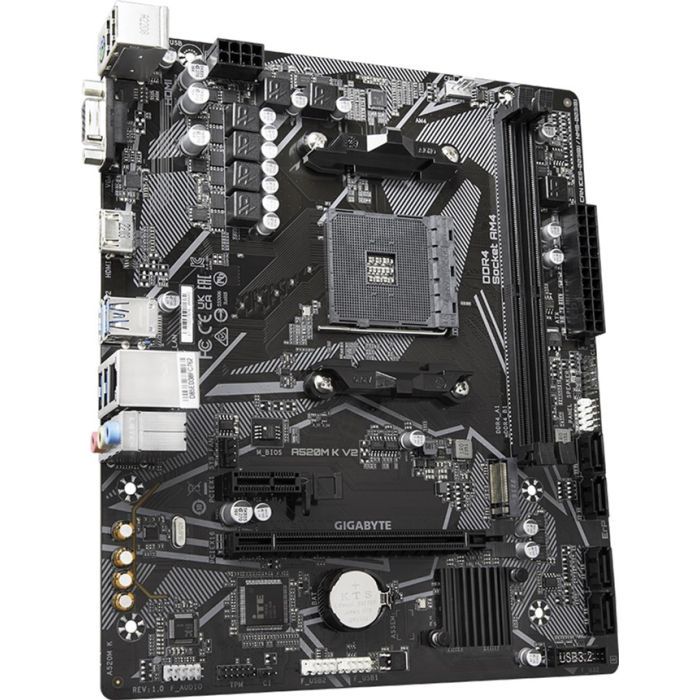 Материнська плата GIGABYTE A520M K V2 зображення 2