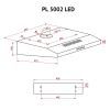 Витяжка кухонна Perfelli PL 5002 W LED зображення 10