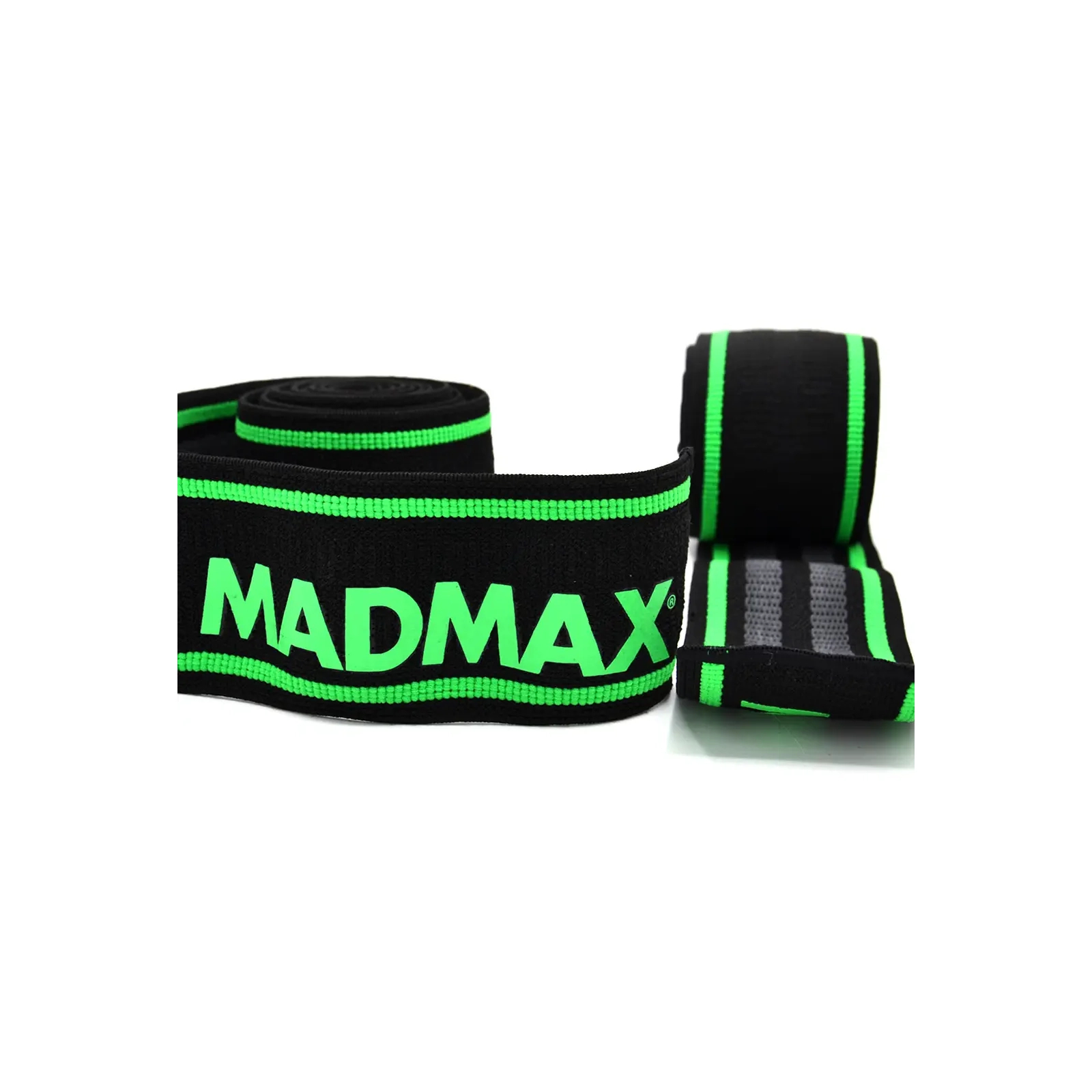 Бинт для спорту MadMax MFA-299 для колін Non slide slip knee wraps 2.0m Black/Green (MFA-299-U) зображення 4