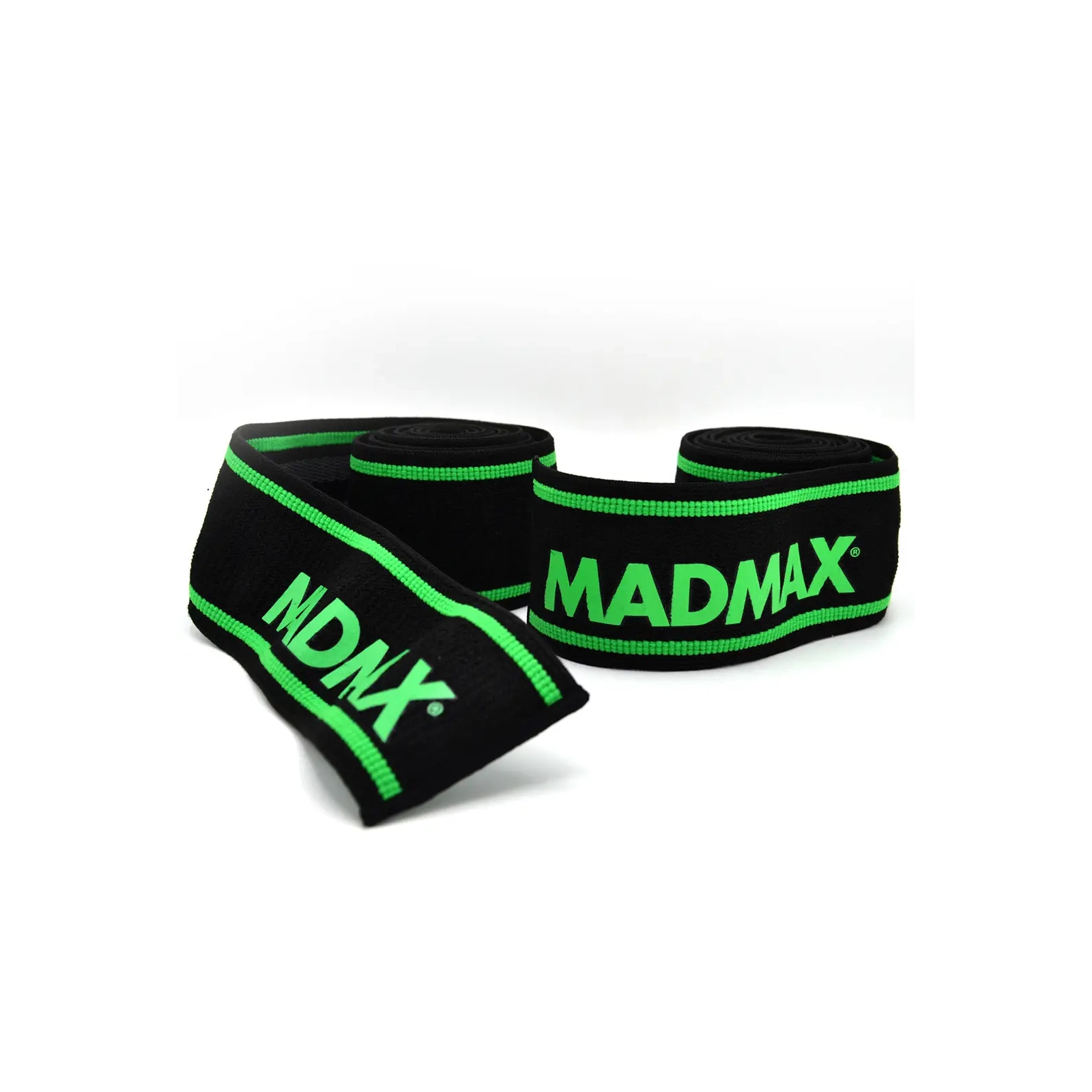 Бинт для спорту MadMax MFA-299 для колін Non slide slip knee wraps 2.0m Black/Green (MFA-299-U) зображення 5