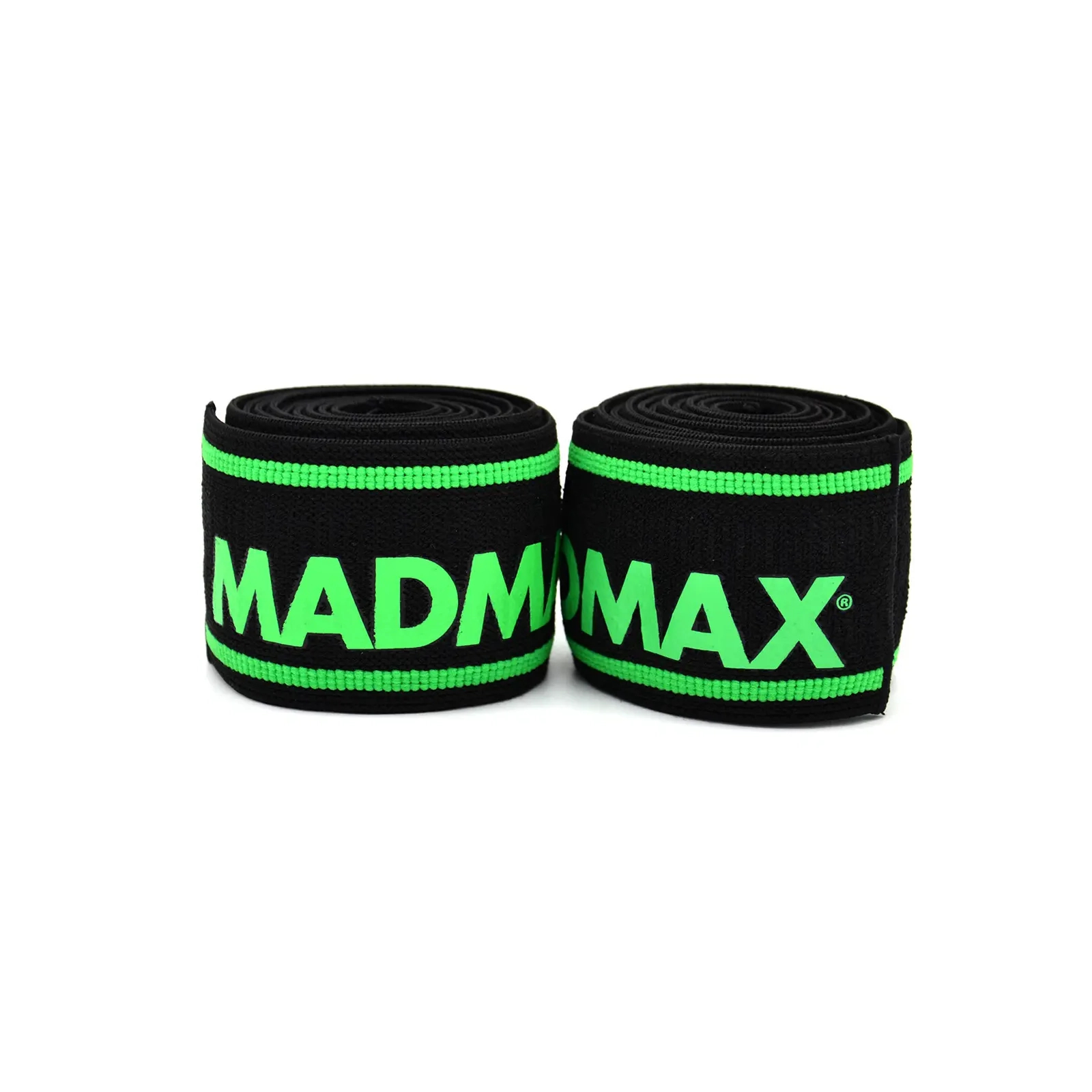 Бинт для спорта MadMax MFA-299 для колін Non slide slip knee wraps 2.0m Black/Green (MFA-299-U)