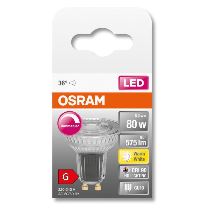 Лампочка Osram LED PAR16 DIM 80 36 8,3W/927 230V GU10 (4058075433663) зображення 5
