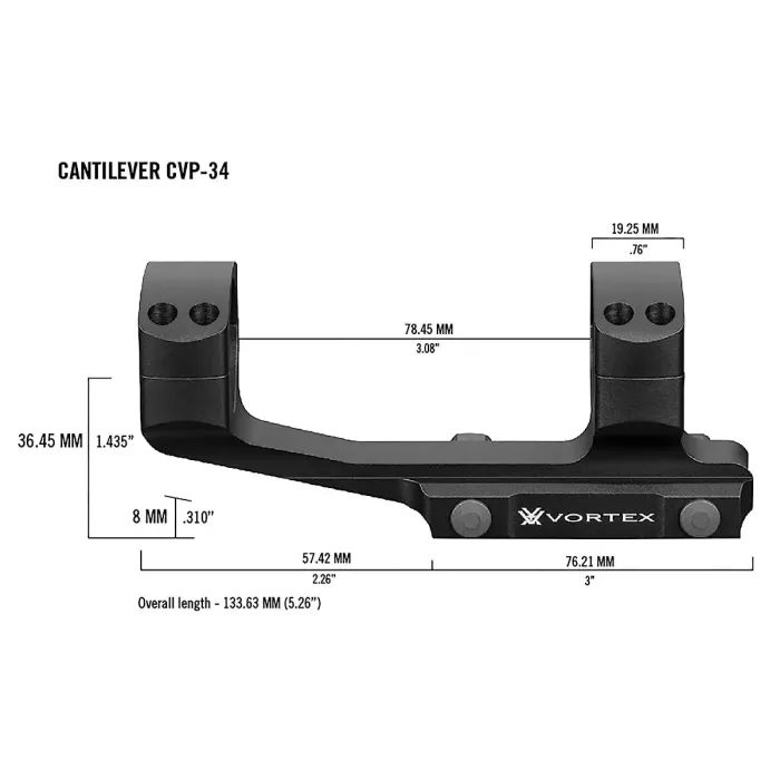 Крепление для прицела Vortex Pro 34mm Cantilever mount (CVP-34) (930350) изображение 3